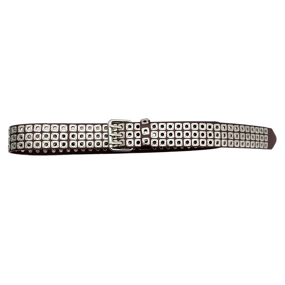 Fashion Metal Buckle Rivet Belt Hollow Out Punk Style Waist Chain PU Leather Belt Matching For Men And Women
Fashion Metal Buckle Rivet Belt Hollow Out Punk Style Waist Chain PU Leather Belt Matching For Men And Women