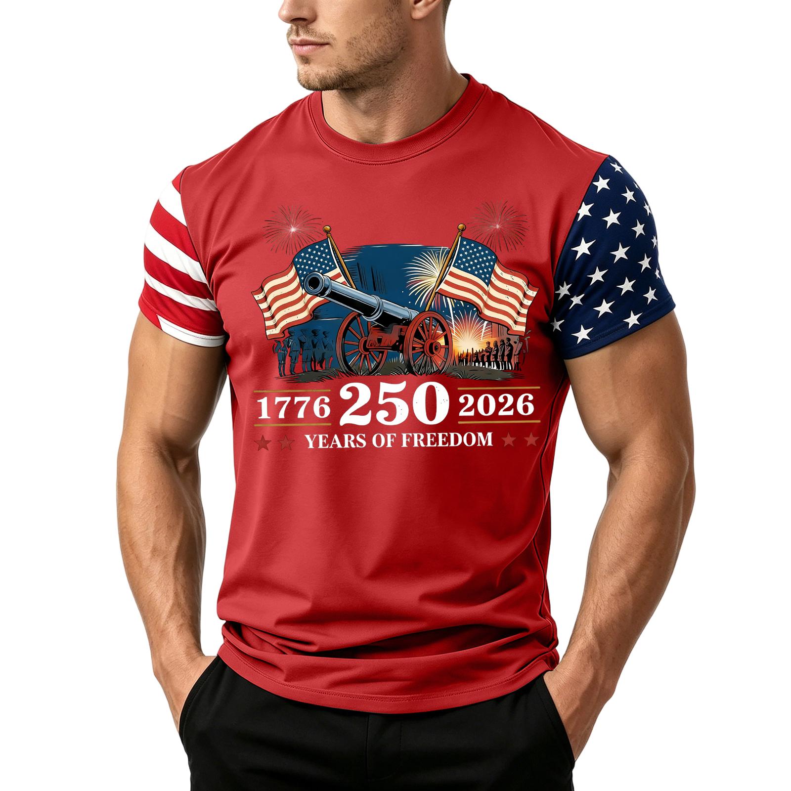 Men s Short Sleeve Crew Neck T Shirt with Printed and Flags 250 Years of 1776 to 2026 Design Top Casual Tee S червоний
Men s Short Sleeve Crew Neck T Shirt with Printed and Flags 250 Years of 1776 to 2026 Design Top Casual Tee S червоний