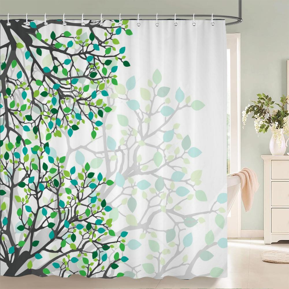 Fresh Plant Leaves Fabric Shower Curtain Waterproof Polyester 3D Printing Leaf Bath Curtains For Bathroom Decor With Hooks W60H190(CM)-1 Pcs
Fresh Plant Leaves Fabric Shower Curtain Waterproof Polyester 3D Printing Leaf Bath Curtains For Bathroom Decor With Hooks W60H190(CM)-1 Pcs