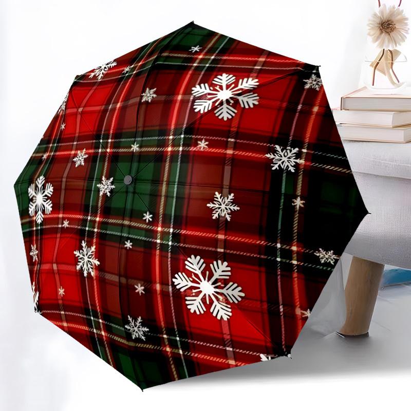 1pc Christmas Plaid Automatic Umbrella - Automatic Opening And Closing, Sturdy Iron Frame, Portable Folding Design yy251018173
1pc Christmas Plaid Automatic Umbrella - Automatic Opening And Closing, Sturdy Iron Frame, Portable Folding Design yy251018173