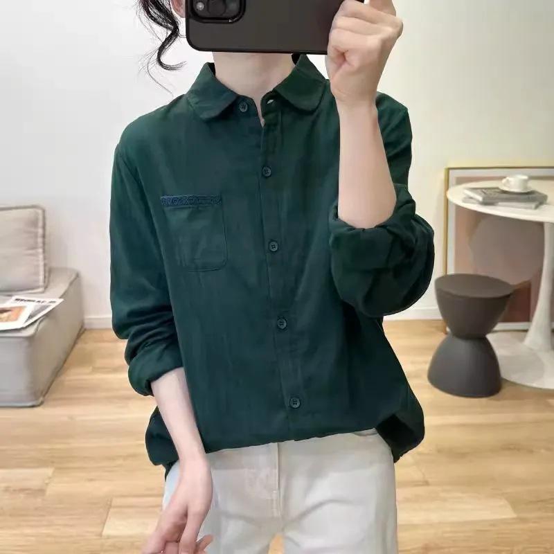 Women s Embroidered Cotton Long Sleeve Ethnic Blouse - Literary Zen Style for Spring/Autumn M (85-100cm)
Women s Embroidered Cotton Long Sleeve Ethnic Blouse - Literary Zen Style for Spring/Autumn M (85-100cm)