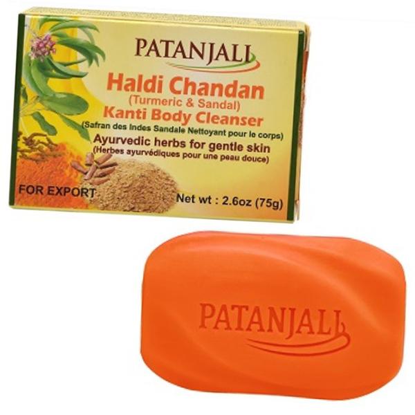 Rejuvenating Soap with Turmeric, Haldi Chandan Kanti Body Cleanser, Patanjali 75g (43635035) 75g
Rejuvenating Soap with Turmeric, Haldi Chandan Kanti Body Cleanser, Patanjali 75g (43635035) 75g