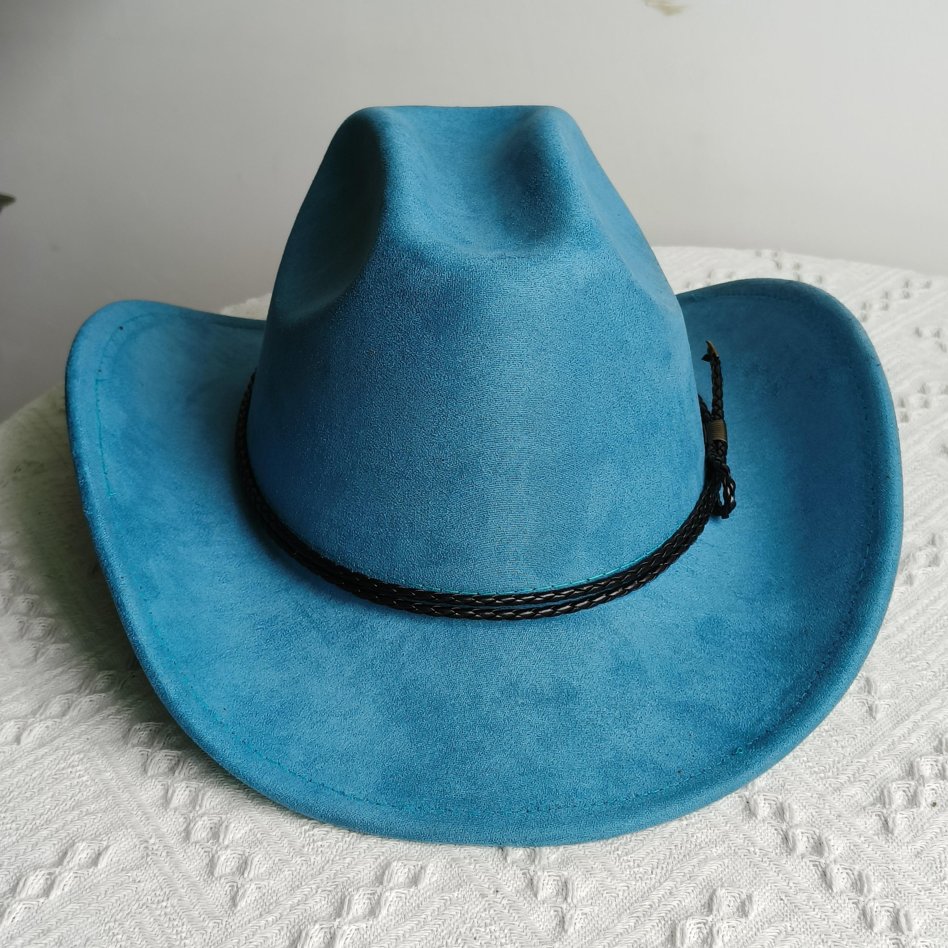 Western cowboy hat suede hat autumn winter hand-woven leather rope simple retro hard hat for men denim women s Fedora hat church M56-58
Western cowboy hat suede hat autumn winter hand-woven leather rope simple retro hard hat for men denim women s Fedora hat church M56-58