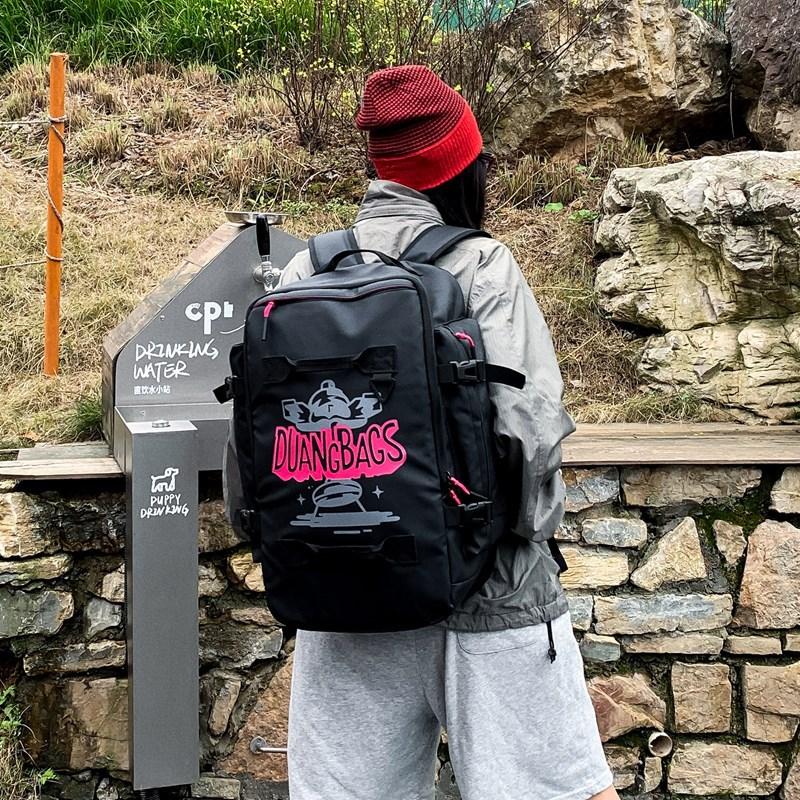 Hong Kong style tide cool locomotive ins neutral large capacity letter backpack four seasons outdoor sports backpack
Hong Kong style tide cool locomotive ins neutral large capacity letter backpack four seasons outdoor sports backpack