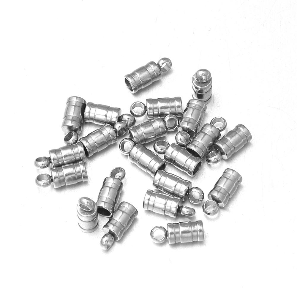 20pcs Stainless Steel Crimp End Caps Leather Cords End Tip Beads Caps Tassel End Clasps DIY Jewelry Making Connector Accessorise
20pcs Stainless Steel Crimp End Caps Leather Cords End Tip Beads Caps Tassel End Clasps DIY Jewelry Making Connector Accessorise