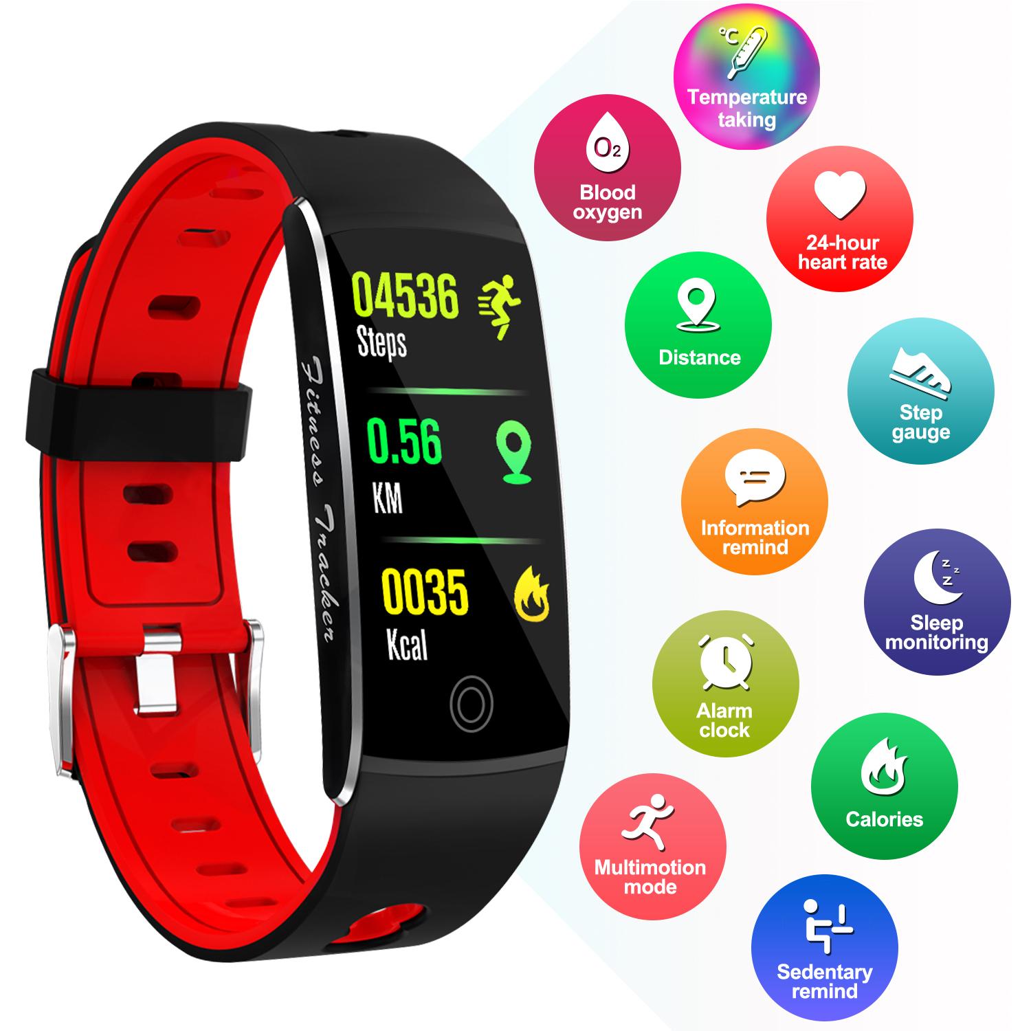 F10TA Smart Watch Heart Rate/Body Temperature Monitoring Wrist Bracelet Fitness Tracker Grey
F10TA Smart Watch Heart Rate/Body Temperature Monitoring Wrist Bracelet Fitness Tracker Grey