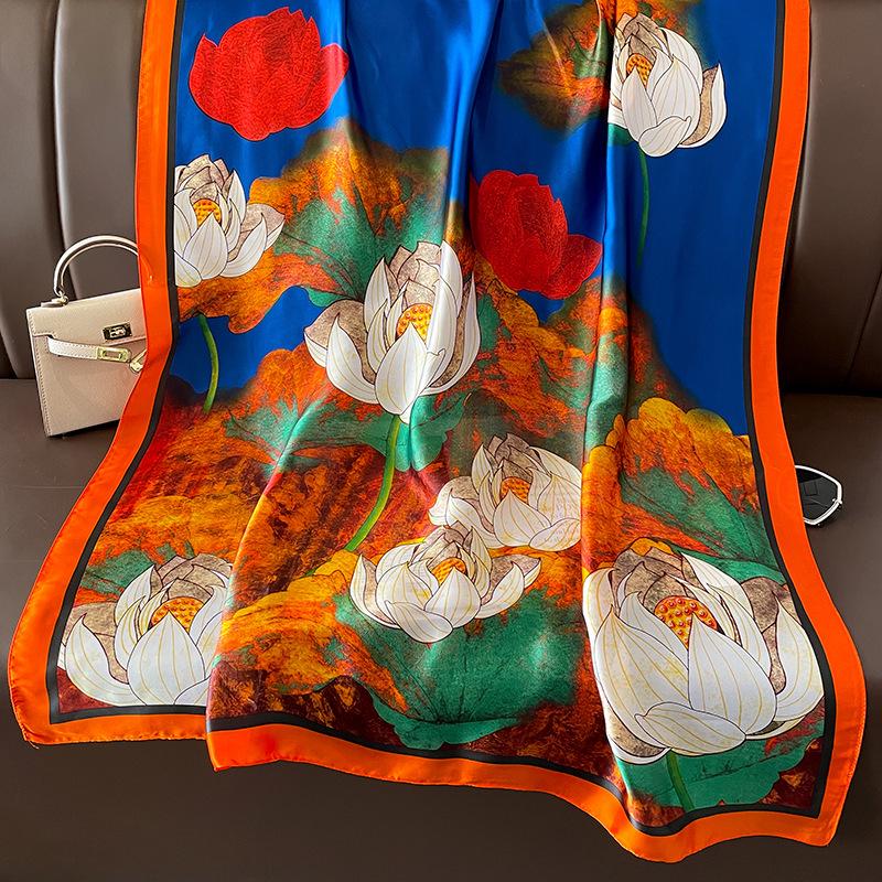 Женский ретро шаль-шарф из искусственного шелка с лотосом, очень длинный, легкий, для двойного использования и тепла в помещении с кондиционером 180*86 cm темно-синий
Женский ретро шаль-шарф из искусственного шелка с лотосом, очень длинный, легкий, для двойного использования и тепла в помещении с кондиционером 180*86 cm темно-синий