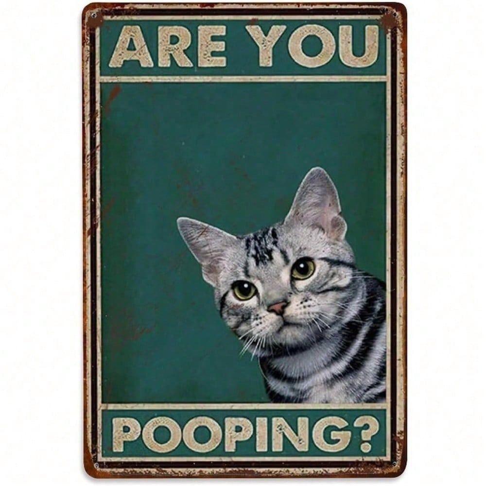 Vintage Funny Cat Bathroom Metal Poster Rustic Iron Wall Art 8x12 Inch
Vintage Funny Cat Bathroom Metal Poster Rustic Iron Wall Art 8x12 Inch