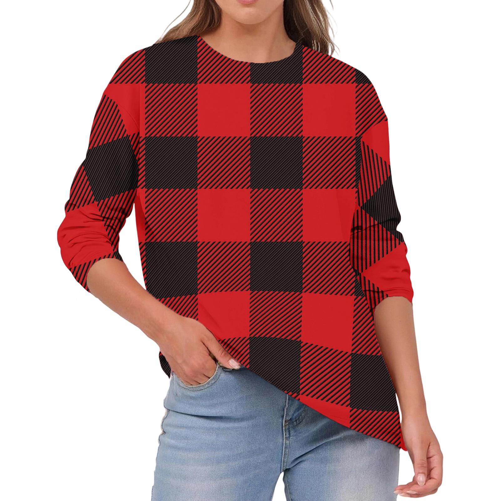 Женский модный повседневный топ с круглым вырезом, однотонный, с длинными рукавами S красный
Женский модный повседневный топ с круглым вырезом, однотонный, с длинными рукавами S красный