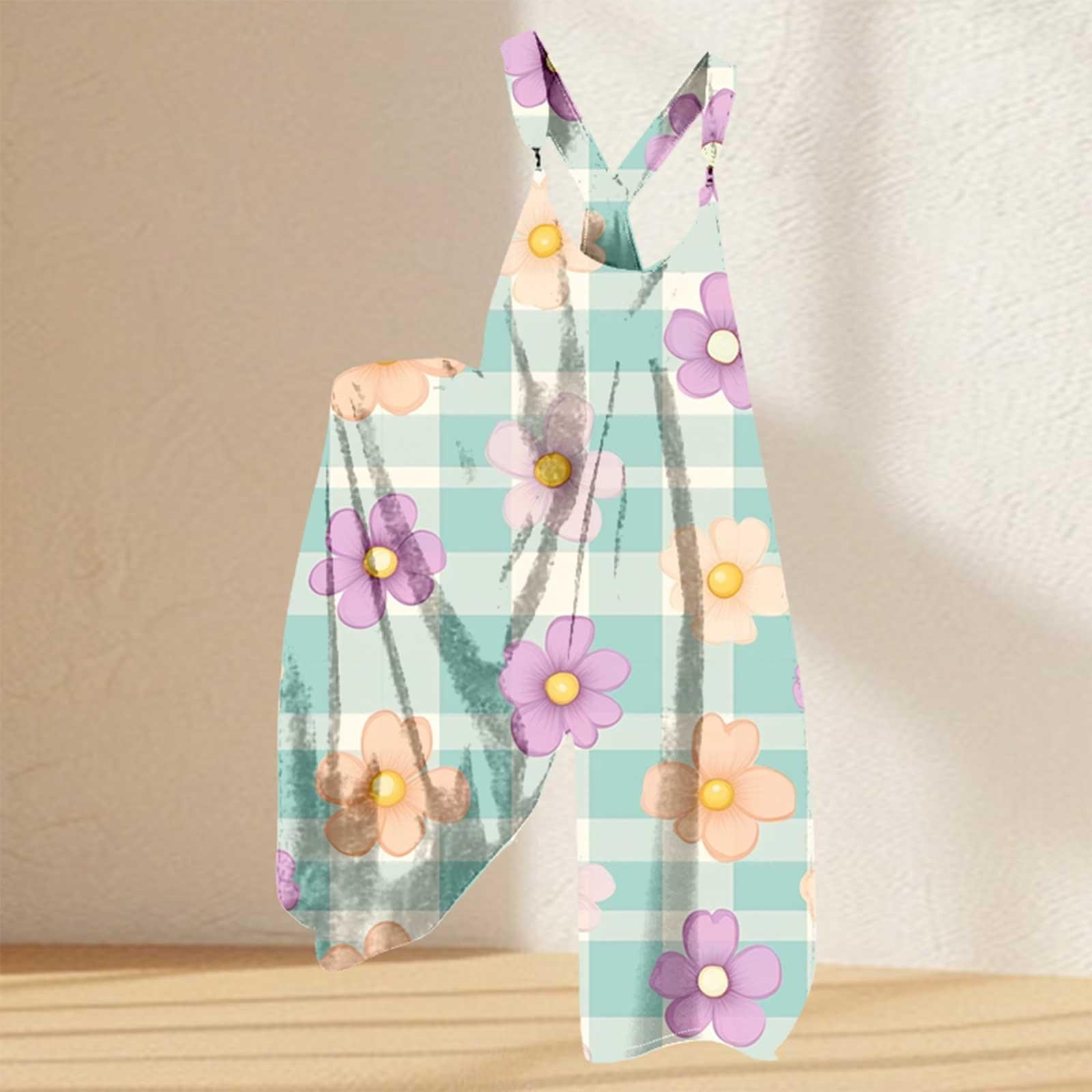 Women s Romper Floral Print Casual Loose Cotton Linen Overalls S
Women s Romper Floral Print Casual Loose Cotton Linen Overalls S