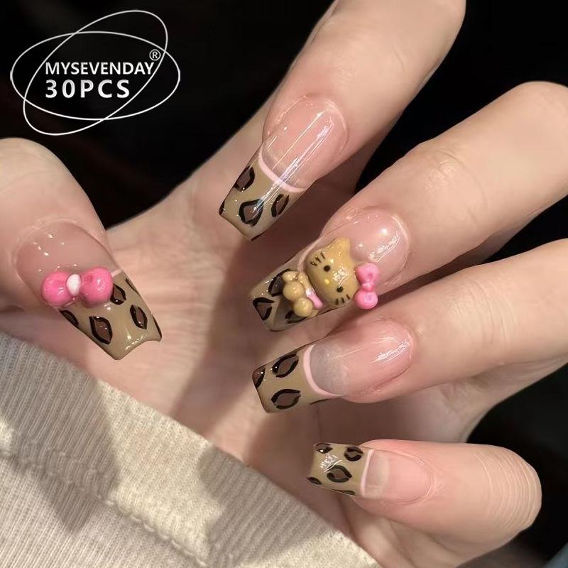 Autumn/Winter Leopard French Nail Tips - 30 Pcs Wearable & Removable Handmade Nail Art Handmade Nails M #10 pieces/bag
Autumn/Winter Leopard French Nail Tips - 30 Pcs Wearable & Removable Handmade Nail Art Handmade Nails M #10 pieces/bag