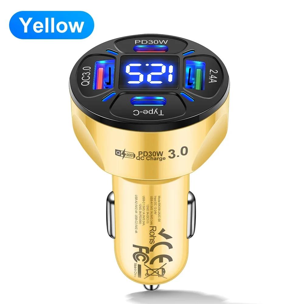 Muti 4 порта 100 Вт USB автомобильное зарядное устройство Type C PD быстрая зарядка адаптер питания цифровой дисплей для Huawei iPhone 15 Xiaomi в автомобиле Yellow
Muti 4 порта 100 Вт USB автомобильное зарядное устройство Type C PD быстрая зарядка адаптер питания цифровой дисплей для Huawei iPhone 15 Xiaomi в автомобиле Yellow