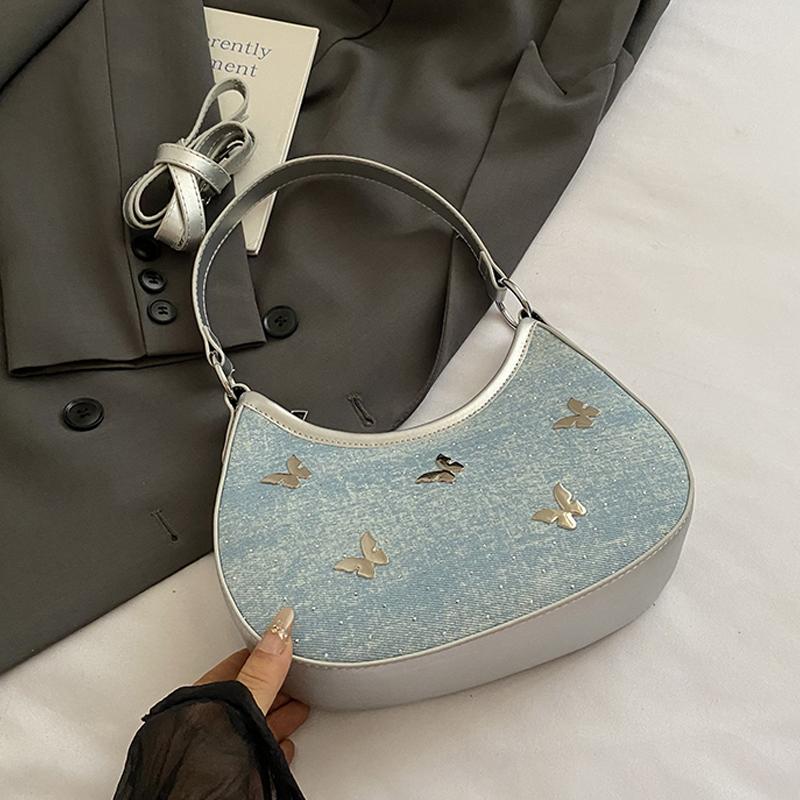 Persalized Metal Butterfly Sequin One Shoulder Bag for Women Summer New Denim Half Mo Underarm Bags Versatile Crossbody Bag (20cm<Max Length<30cm) небесно-голубой
Persalized Metal Butterfly Sequin One Shoulder Bag for Women Summer New Denim Half Mo Underarm Bags Versatile Crossbody Bag (20cm<Max Length<30cm) небесно-голубой