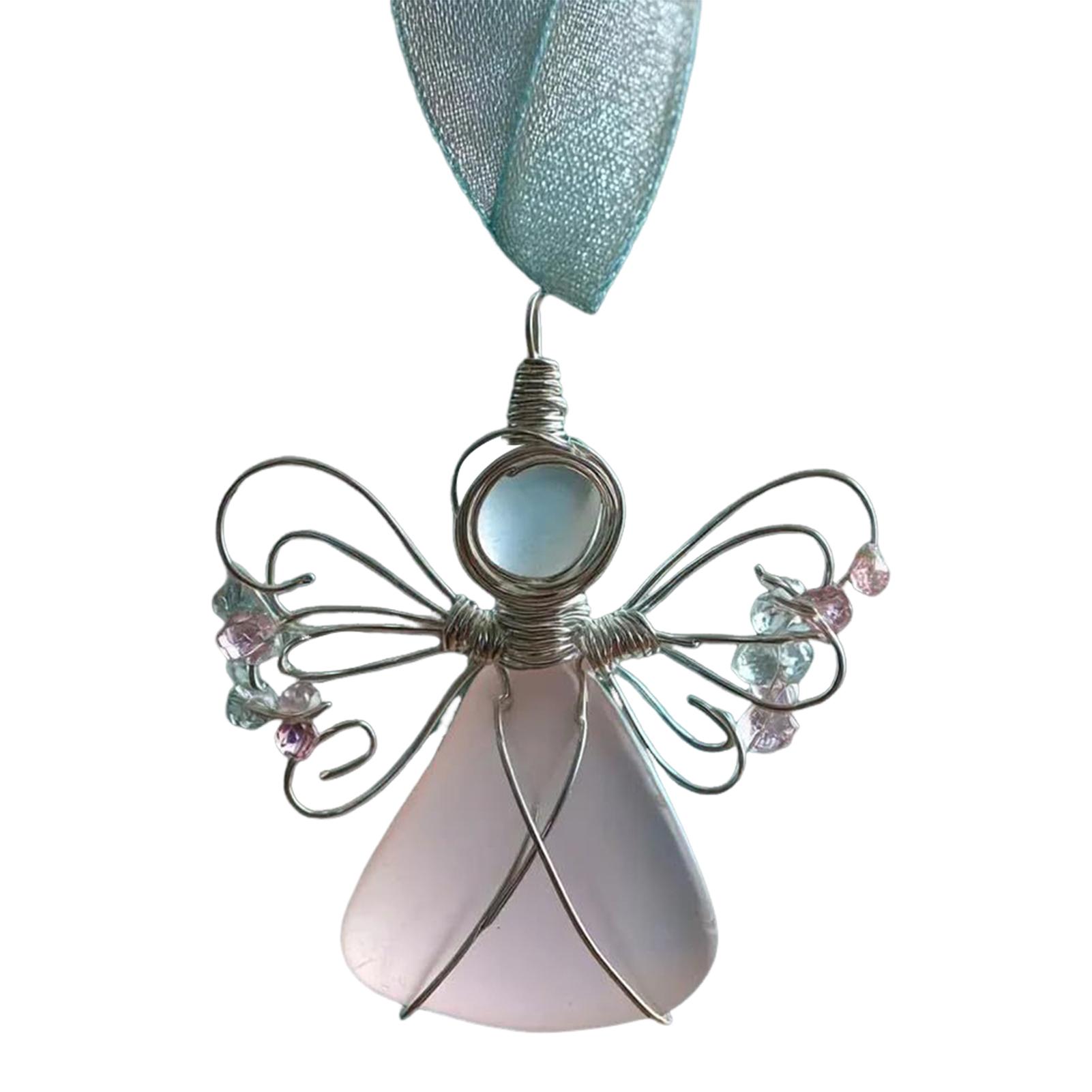 Sea Glass-Angel Xmas Tree Ornaments Hand-Made Clear Glass Angel-Pendant Holiday Thoughtful Unique Present For Loved Ones As Shown
Sea Glass-Angel Xmas Tree Ornaments Hand-Made Clear Glass Angel-Pendant Holiday Thoughtful Unique Present For Loved Ones As Shown