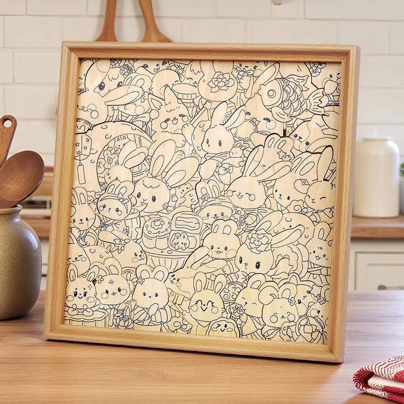 Creative Wooden Rabbit Jigsaw Puzzle Frame DIY Painting Kit - Holiday Craft Gift
Creative Wooden Rabbit Jigsaw Puzzle Frame DIY Painting Kit - Holiday Craft Gift