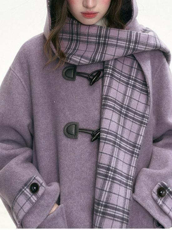 Canned Store Taro Paste Milk Mist Wool Coat with Detachable Hat - 70% Wool Double-Faced Outerwear M
Canned Store Taro Paste Milk Mist Wool Coat with Detachable Hat - 70% Wool Double-Faced Outerwear M