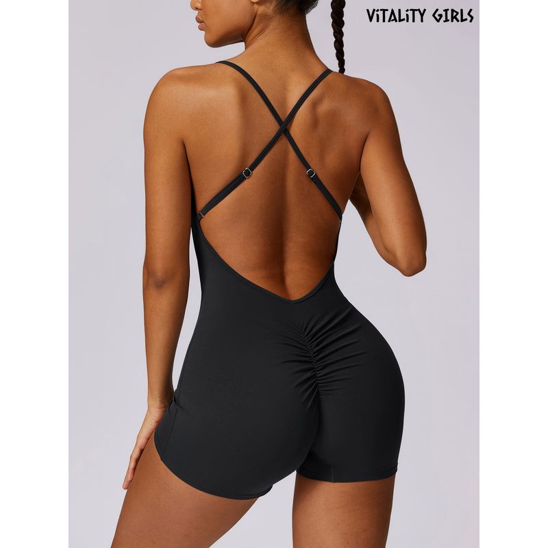 Одежда для йоги Vitality Girls быстросохнущий облегающий комбинезон с нагрудными вкладышами, с открытой спиной, с эффектом «персиковых ягодиц», одежда для тренировок для женщин Black S
Одежда для йоги Vitality Girls быстросохнущий облегающий комбинезон с нагрудными вкладышами, с открытой спиной, с эффектом «персиковых ягодиц», одежда для тренировок для женщин Black S