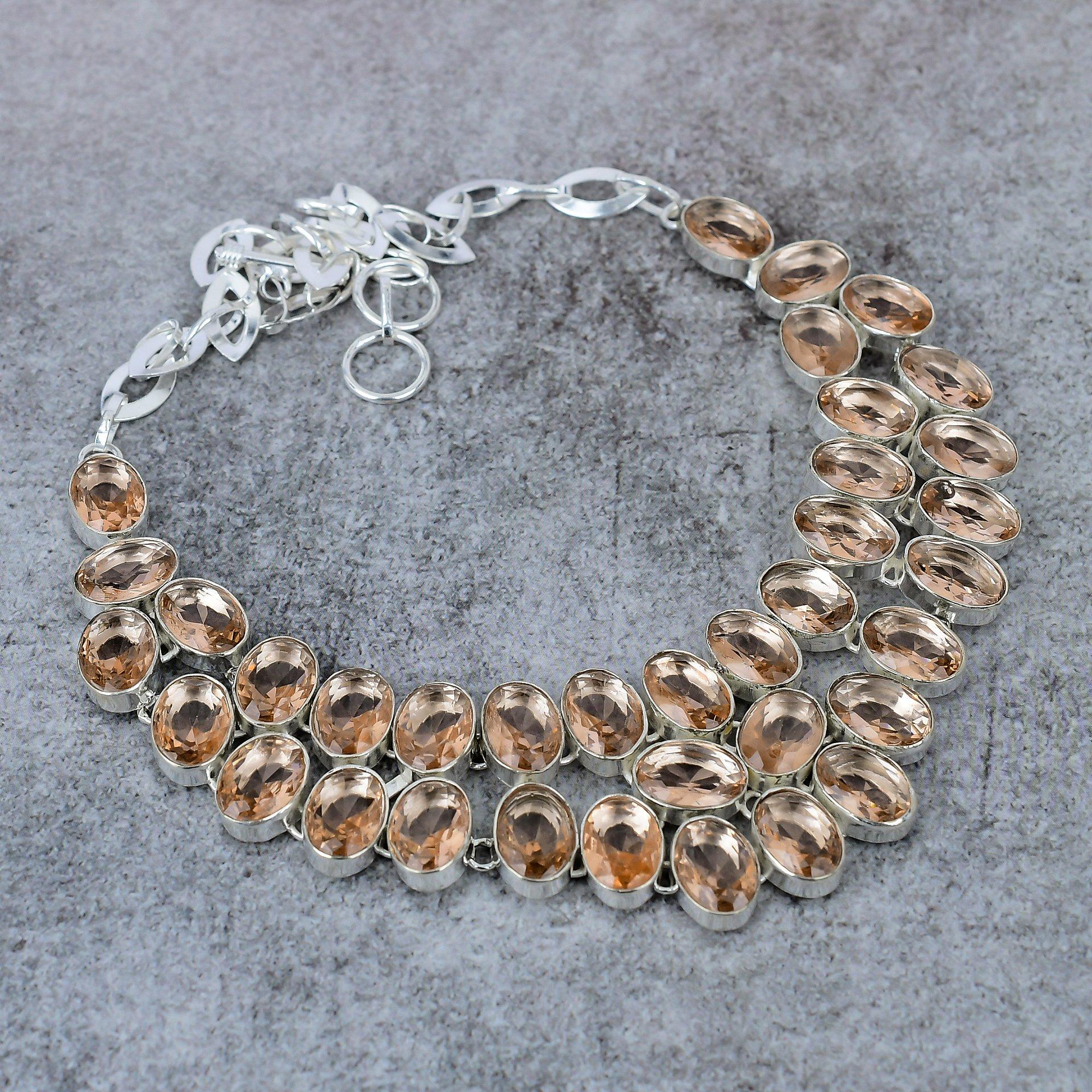 Morganite Gemstone Handmade 925 Sterling Silver Jewelry Necklace 18 M-334
Morganite Gemstone Handmade 925 Sterling Silver Jewelry Necklace 18 M-334