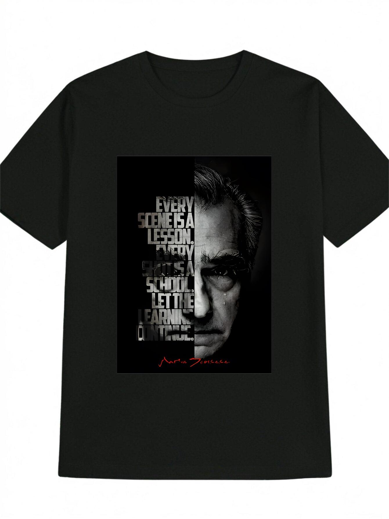 Casual Graphic T-shirt with Al Pacino Portrait & Bold Typography Print - Black Round Neck Summer Tee XXXXL
Casual Graphic T-shirt with Al Pacino Portrait & Bold Typography Print - Black Round Neck Summer Tee XXXXL