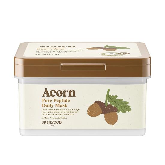 SKINFOOD Acorn Pore Peptide Daily Sheet Mask – 30 шт. | Маска для сужения пор и повышения упругости для жирной и чувствительной кожи
SKINFOOD Acorn Pore Peptide Daily Sheet Mask – 30 шт. | Маска для сужения пор и повышения упругости для жирной и чувствительной кожи