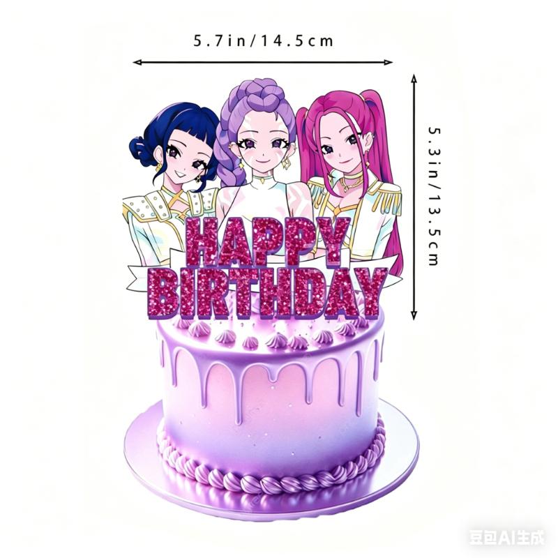 Anime K-POP Girl Group Cake Topper, Happy Birthday Party Decoration, Cute Character Cake Pick for Themed Parties
Anime K-POP Girl Group Cake Topper, Happy Birthday Party Decoration, Cute Character Cake Pick for Themed Parties