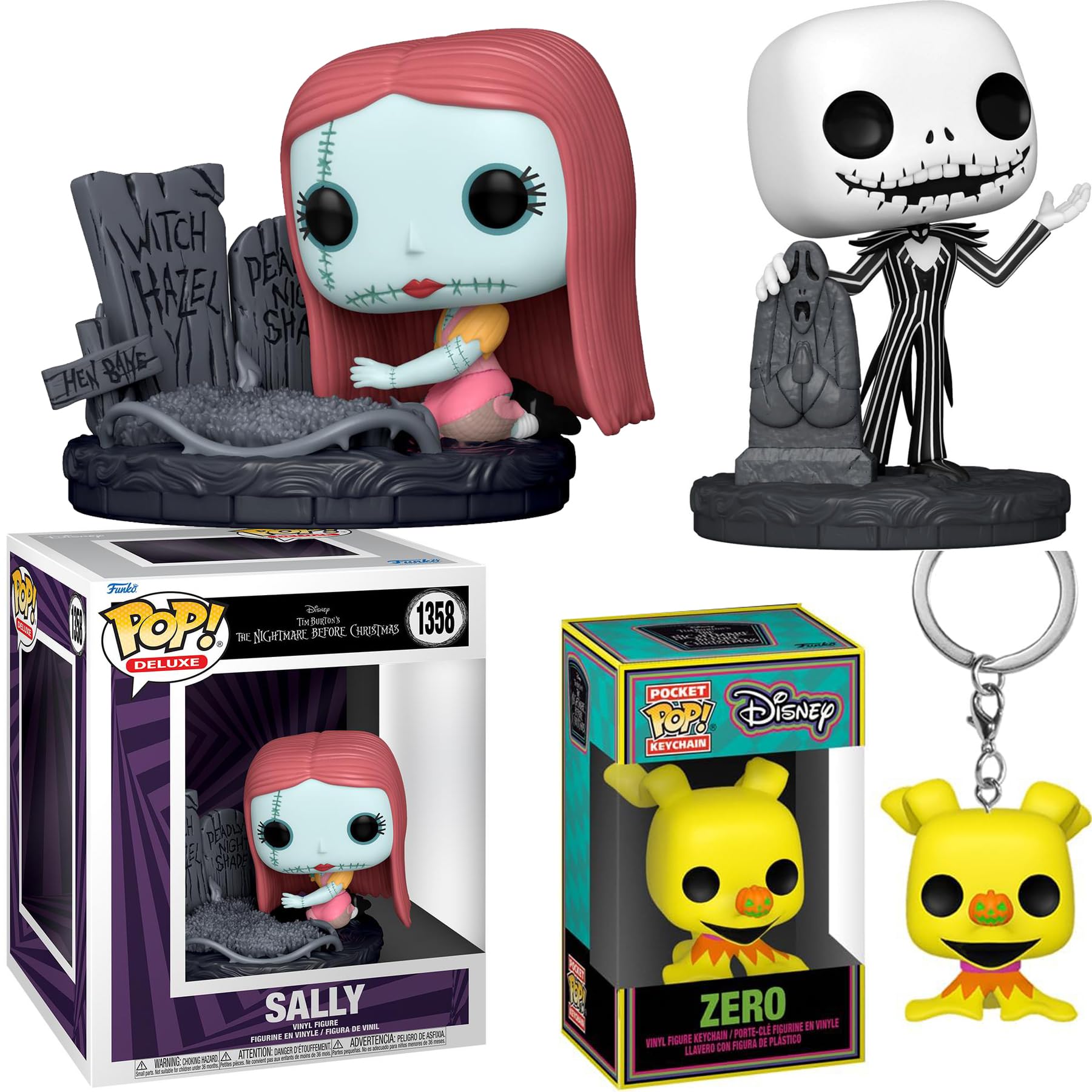 Фигурка Funko Gravestone Джек и Салли «Кошмар перед Рождеством»! Набор из 3 предметов Skellington Zero Blacklight Ghost Dog
Фигурка Funko Gravestone Джек и Салли «Кошмар перед Рождеством»! Набор из 3 предметов Skellington Zero Blacklight Ghost Dog