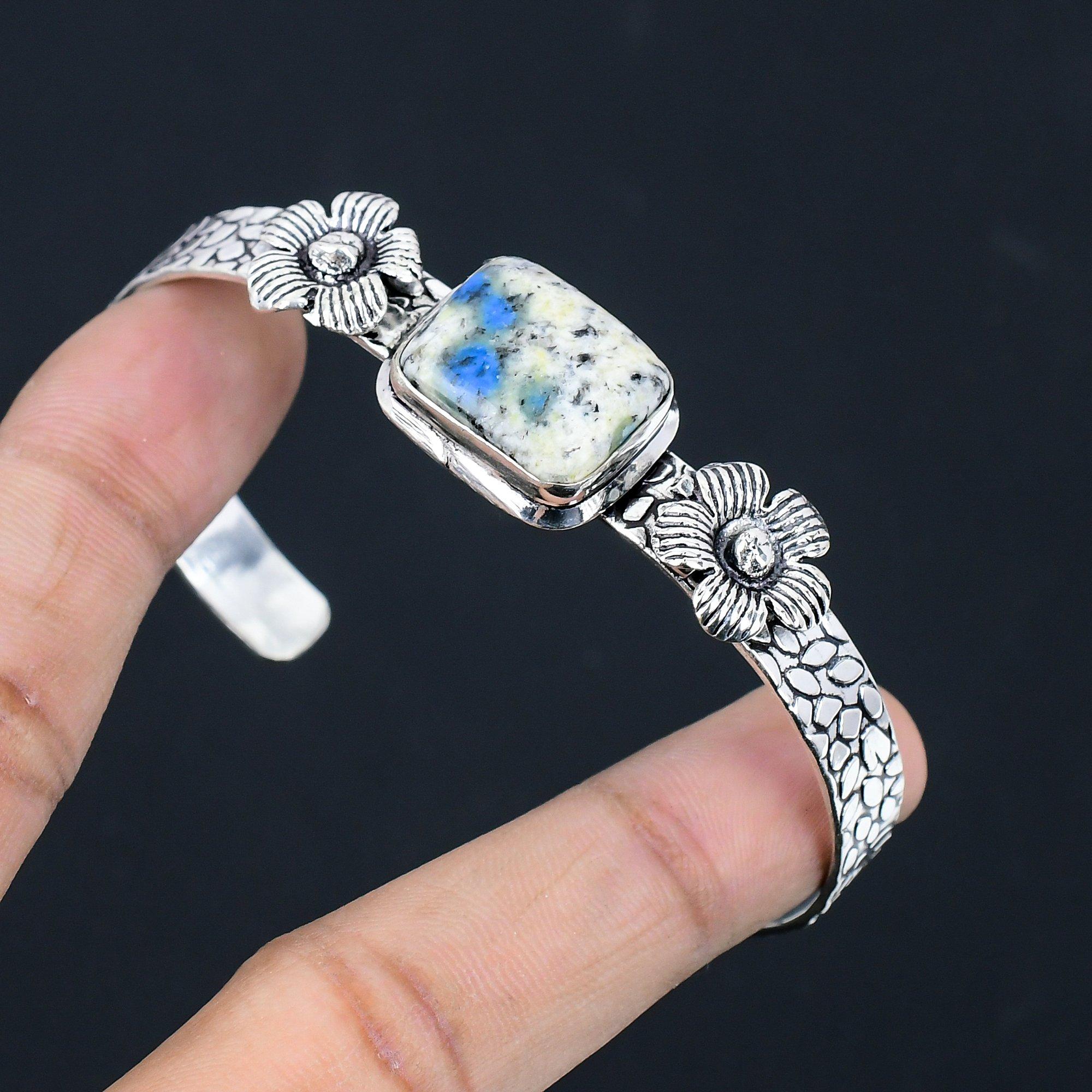 Mothers day Deal K2 Jasper Gemstone Flower Daughter Bangle Bracelet 925 Silver Adjustable
Mothers day Deal K2 Jasper Gemstone Flower Daughter Bangle Bracelet 925 Silver Adjustable