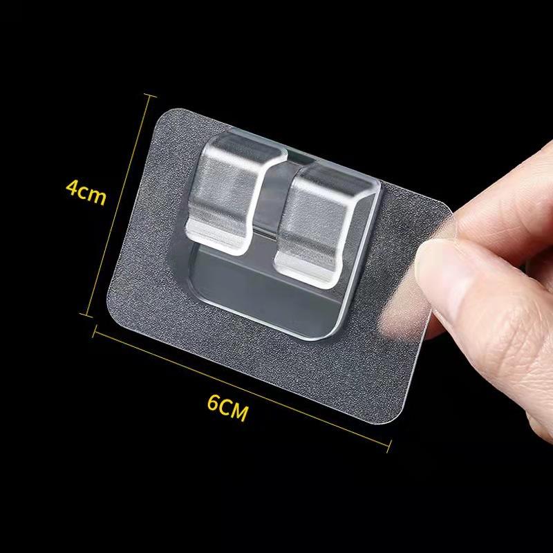 10 шт. многоцелевой накладной крючок для полки, кухонный держатель для крепления провода, аксессуары, прозрачный прочный вискозный крючок Beari