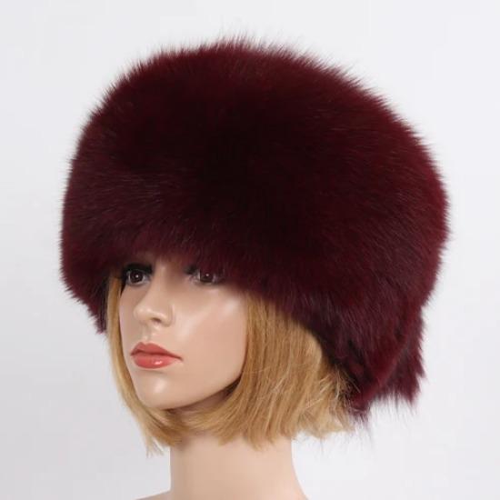 Brand Luxurious Winter Natural Fox Fur Bomber Hats Women Thick Warm Fluffy Real Fox Fur Hat Full Pelt Lady Real Fur Caps винний
Brand Luxurious Winter Natural Fox Fur Bomber Hats Women Thick Warm Fluffy Real Fox Fur Hat Full Pelt Lady Real Fur Caps винний