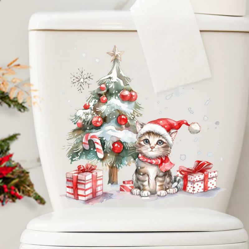 New Christmas Arrival: Cute Cat with Santa Hat Self-Adhesive Toilet Wall Stickers
New Christmas Arrival: Cute Cat with Santa Hat Self-Adhesive Toilet Wall Stickers