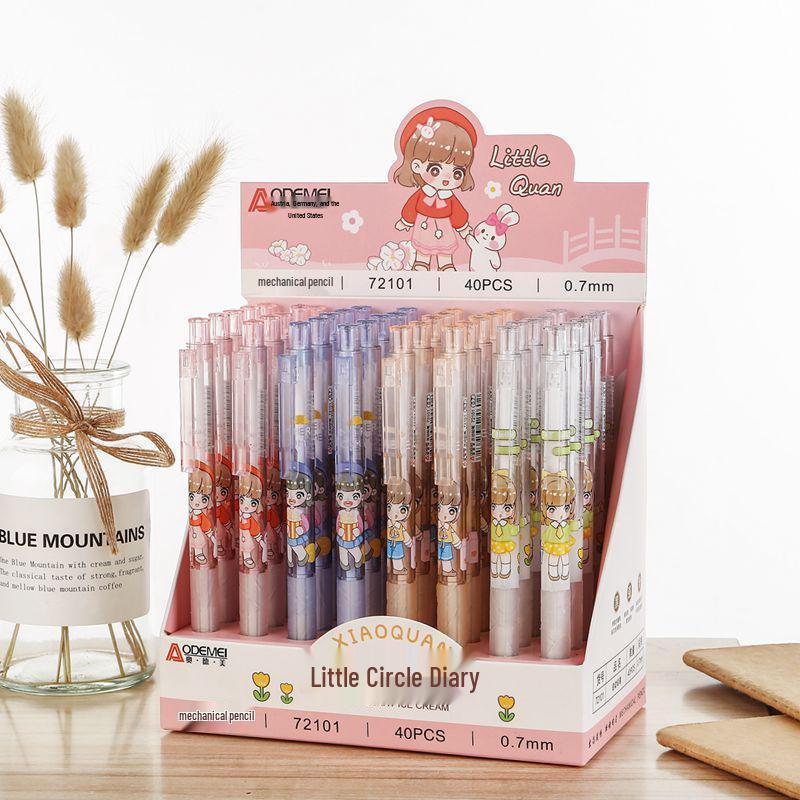 Cartoon Click Automatic Pencil: 0.5mm & 0.7mm, 40-Pack for Students 0.5mm
Cartoon Click Automatic Pencil: 0.5mm & 0.7mm, 40-Pack for Students 0.5mm