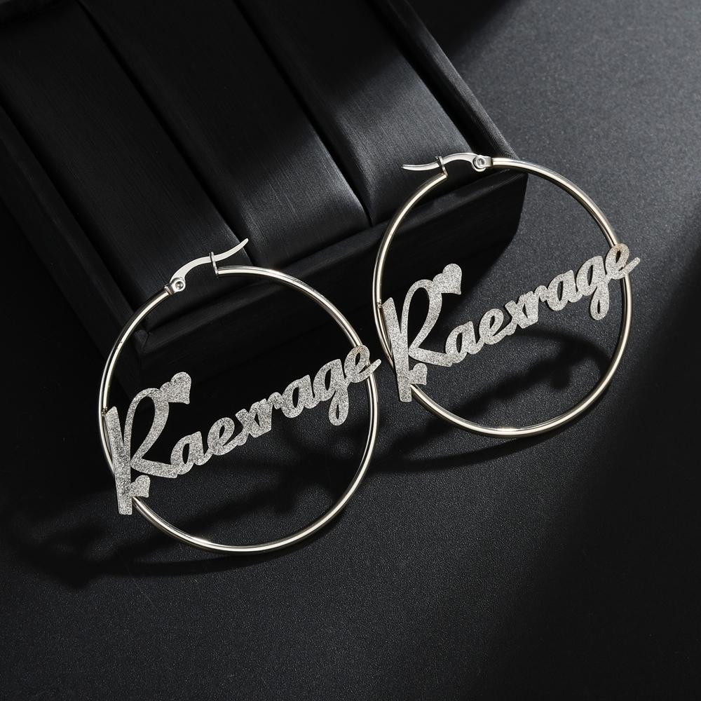 Atoztide Personalized Name Stainless Steel Letter Earrings For Women Custom Name Circle Frosted Earrings Party Jewelry Gift 25mm
Atoztide Personalized Name Stainless Steel Letter Earrings For Women Custom Name Circle Frosted Earrings Party Jewelry Gift 25mm