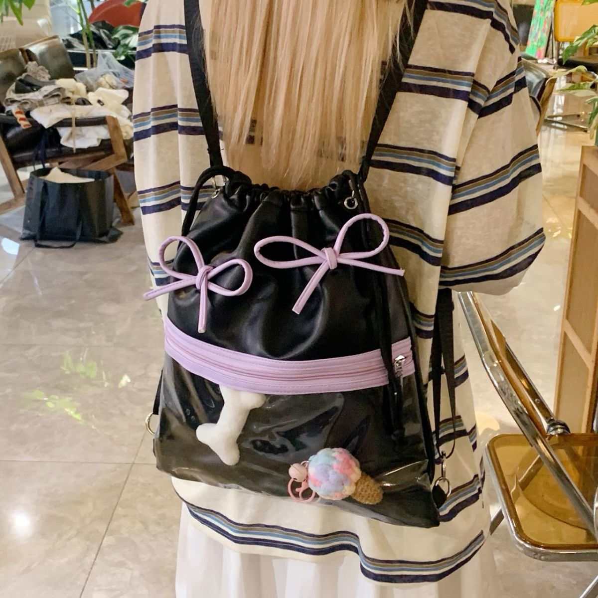 Рюкзак с кулиской и бантом Pain Bag для ежедневных путешествий 10 см Детский Маленький Портативный Ведерко для еды 34x2x36 чёрный
Рюкзак с кулиской и бантом Pain Bag для ежедневных путешествий 10 см Детский Маленький Портативный Ведерко для еды 34x2x36 чёрный