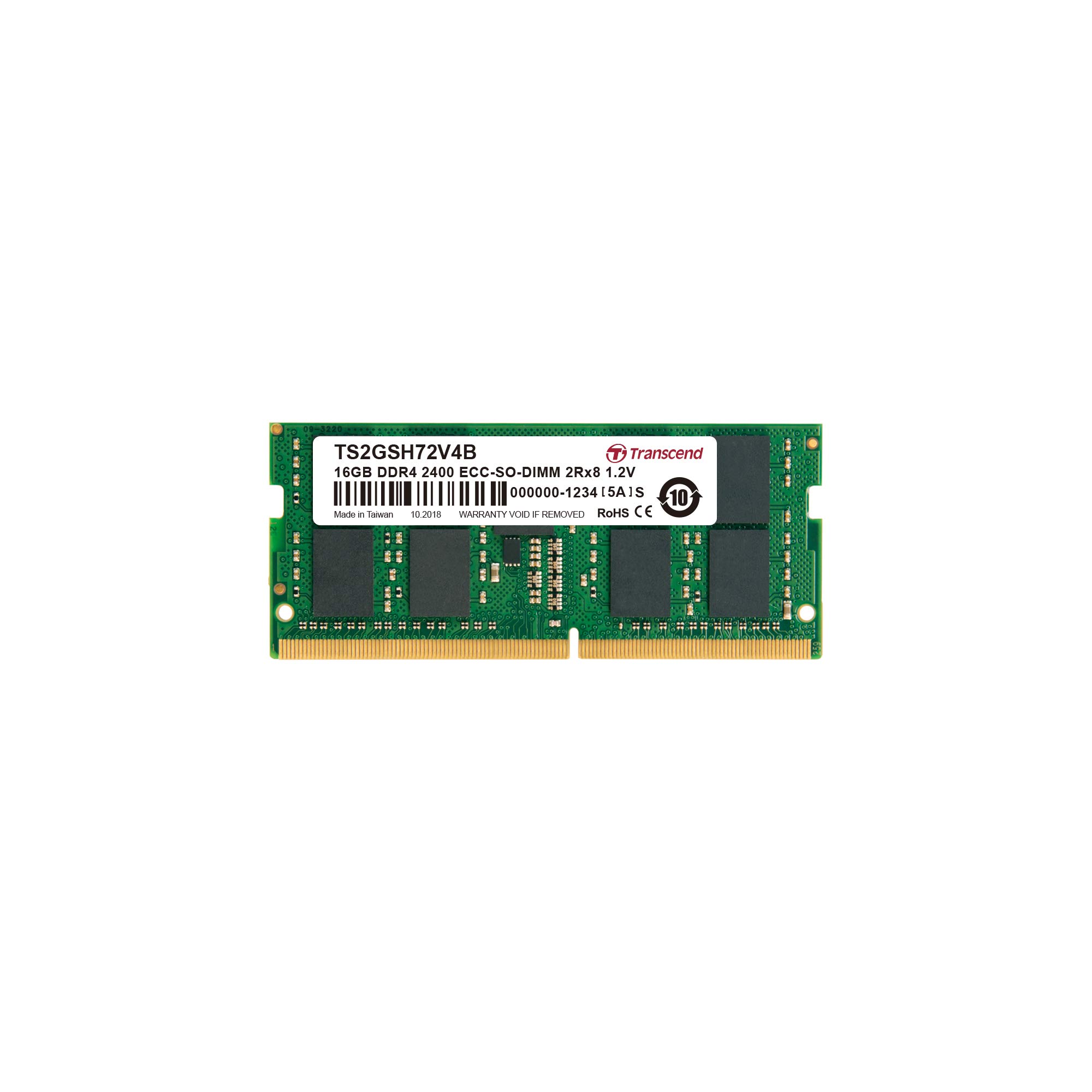 Transcend for Use with Samsung DRAM ECC 2Rx8 16GB 3 Year Warranty TS2GSH72V4B Business/Industrial DDR4-2400 SO-DIMM 1.2V
Transcend for Use with Samsung DRAM ECC 2Rx8 16GB 3 Year Warranty TS2GSH72V4B Business/Industrial DDR4-2400 SO-DIMM 1.2V