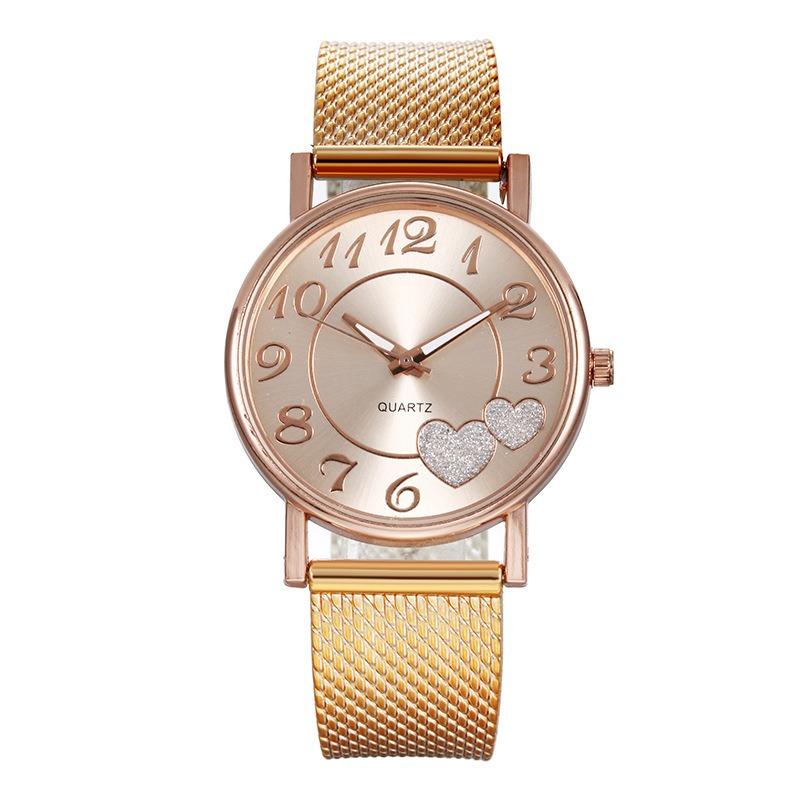 Watch Women s Fashion Mesh Belt Love Shape Women s Simple Watch Hot Sale Large Dial Quartz рожевий колір золота
Watch Women s Fashion Mesh Belt Love Shape Women s Simple Watch Hot Sale Large Dial Quartz рожевий колір золота