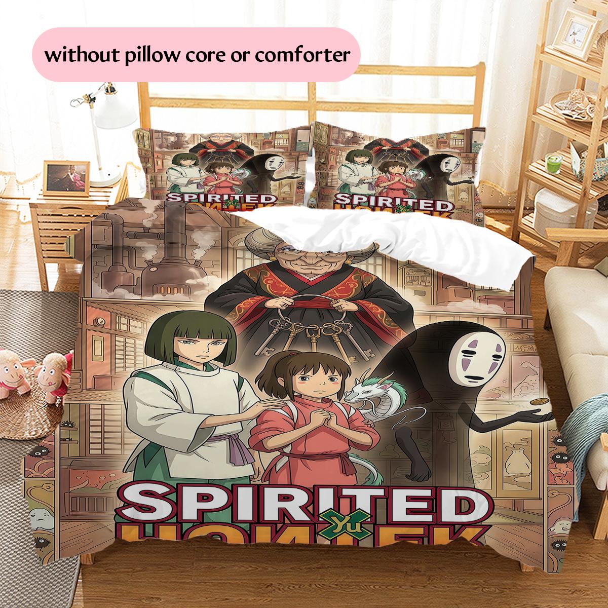 Spirited Away poster Pattern Bedding Quilt Set Home Decoration Gift (1 * duvet cover + 2 * pillowcase without core) 135x200cm
Spirited Away poster Pattern Bedding Quilt Set Home Decoration Gift (1 * duvet cover + 2 * pillowcase without core) 135x200cm