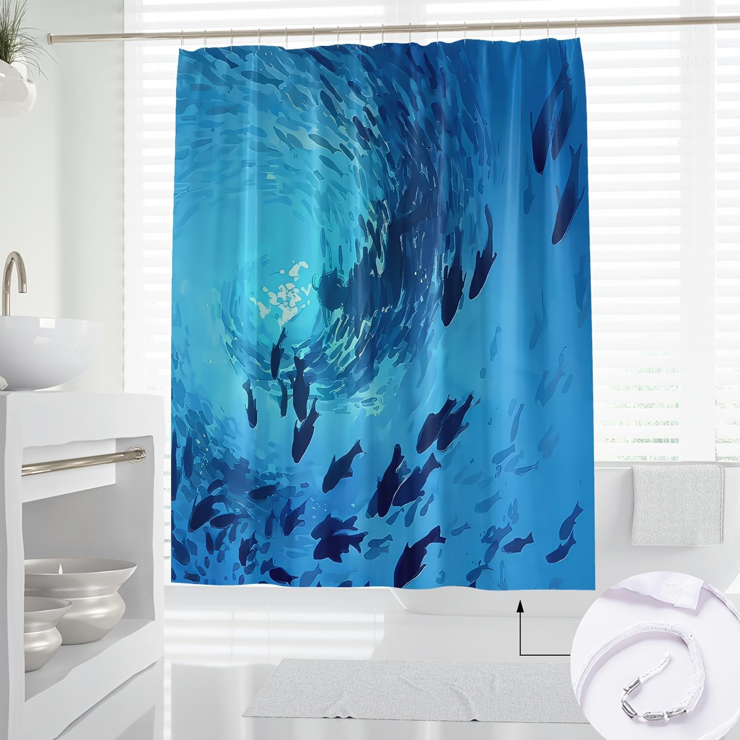 1Pc Vibrant Blue Ocean Scene Shower Curtain - Colorful Fish And Coral Reef Design, Polyester, Machine Washable, All-Season Decor W60H190(CM)-1 Pcs
1Pc Vibrant Blue Ocean Scene Shower Curtain - Colorful Fish And Coral Reef Design, Polyester, Machine Washable, All-Season Decor W60H190(CM)-1 Pcs