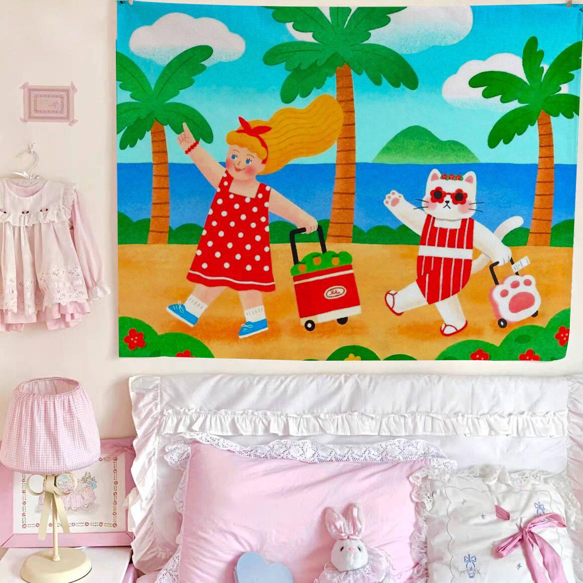 Cute Cartoon Minimalist Bedroom Wall Tapestry Lovely Dopamine Effect Home Background Living Room Decor 74x94cm(29x37in)
Cute Cartoon Minimalist Bedroom Wall Tapestry Lovely Dopamine Effect Home Background Living Room Decor 74x94cm(29x37in)