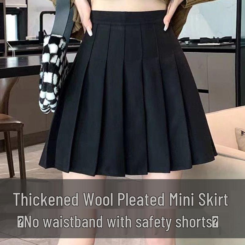 Wool Pleated High Waist Skirt - Autumn/Winter 2025, Long and Slimming Mid-Length Design S (75-95 jin)
Wool Pleated High Waist Skirt - Autumn/Winter 2025, Long and Slimming Mid-Length Design S (75-95 jin)