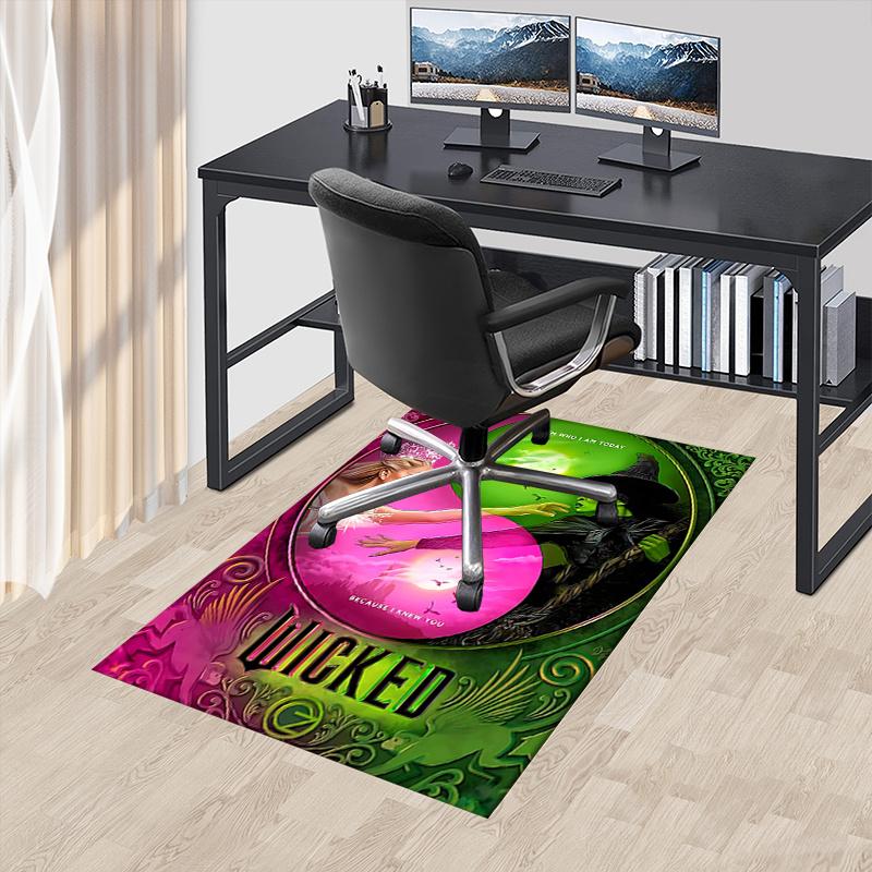 Wicked, Musical Pattern Polyester Office Carpet Chair Mats, Home Decor Dormitory Floor Protector with Anti-Skid Backing, Large Area Coverage 60cm by 90cm
Wicked, Musical Pattern Polyester Office Carpet Chair Mats, Home Decor Dormitory Floor Protector with Anti-Skid Backing, Large Area Coverage 60cm by 90cm