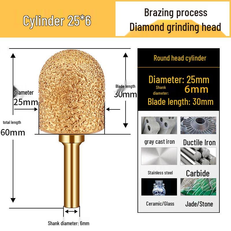 Jundingying Cylindrical Diamond Grinding Head for Cast Iron
Jundingying Cylindrical Diamond Grinding Head for Cast Iron