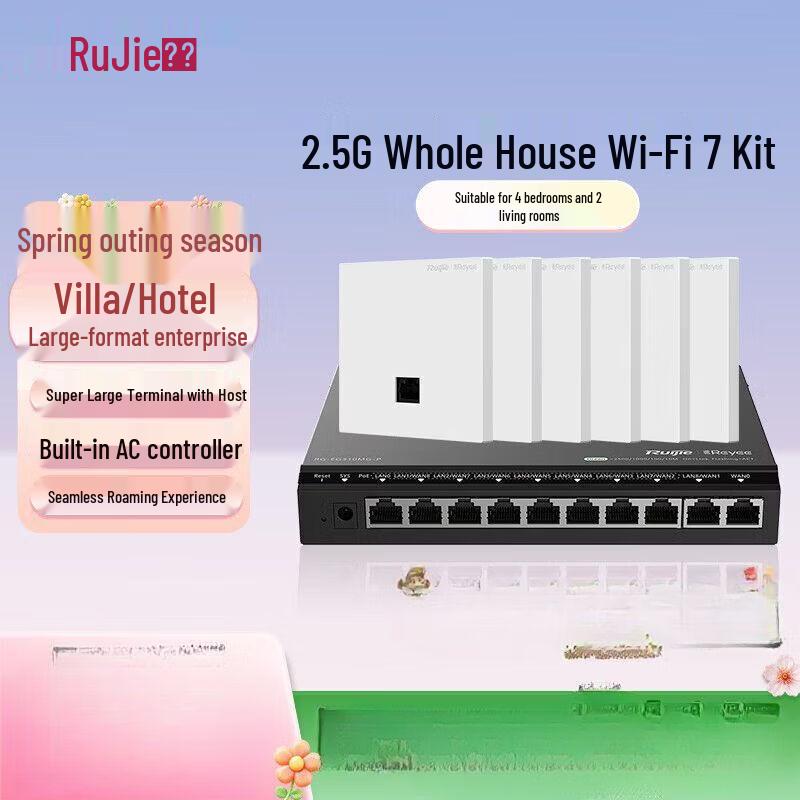 Ruijie Whole Home Wi-Fi 6 AP Networking Kit
Ruijie Whole Home Wi-Fi 6 AP Networking Kit