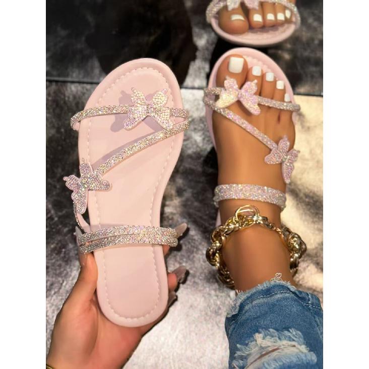 Women s Summer Slide Sandals for Outdoor Wear, Butterfly Rhinestone Strap, Casual Slip-On Flat Beach Sandals 43 рожевий
Women s Summer Slide Sandals for Outdoor Wear, Butterfly Rhinestone Strap, Casual Slip-On Flat Beach Sandals 43 рожевий