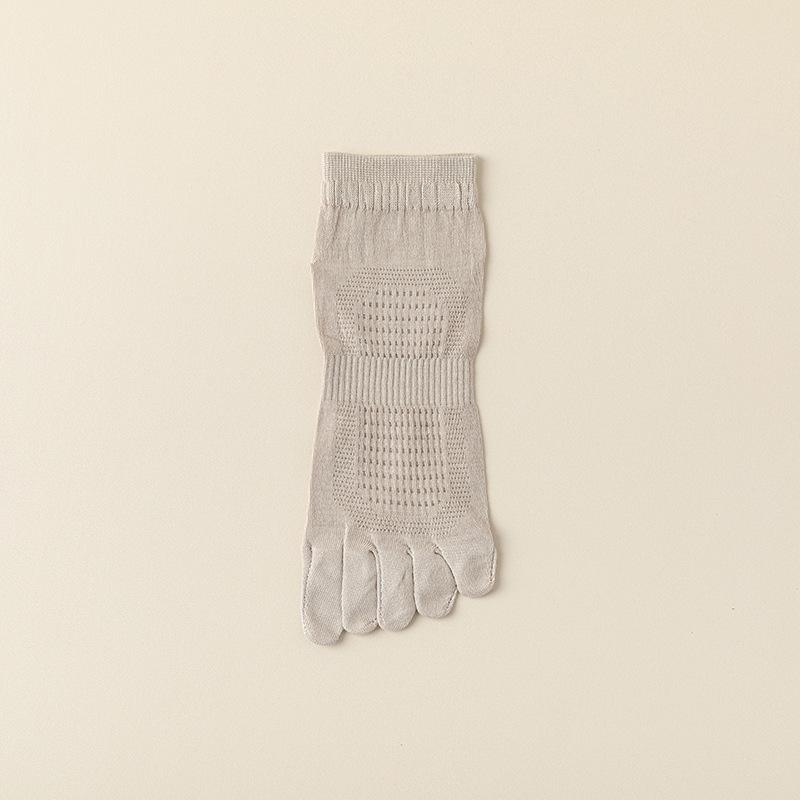 Носки с пятью пальцами, Мужские короткие носки, Летние тонкие из чистого хлопка сетчатые дышащие с низким вырезом с раздельным пальцем Мужские носки-след с раздельным пальцем 1 pair