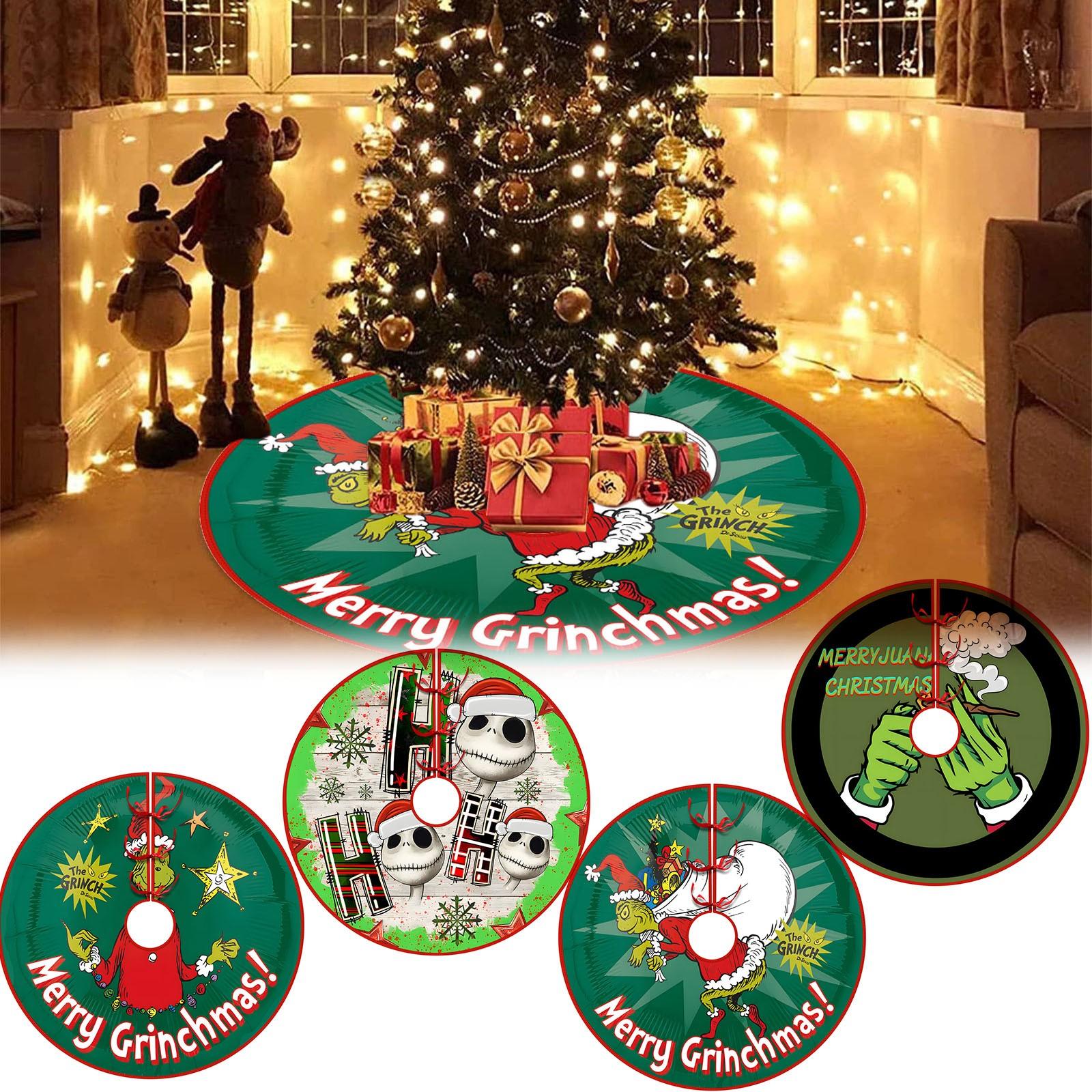 Christmas Tree Skirt Red Green Merry Christmas Tree Skirt Collar Soft Xmas Holiday Decoration
Christmas Tree Skirt Red Green Merry Christmas Tree Skirt Collar Soft Xmas Holiday Decoration