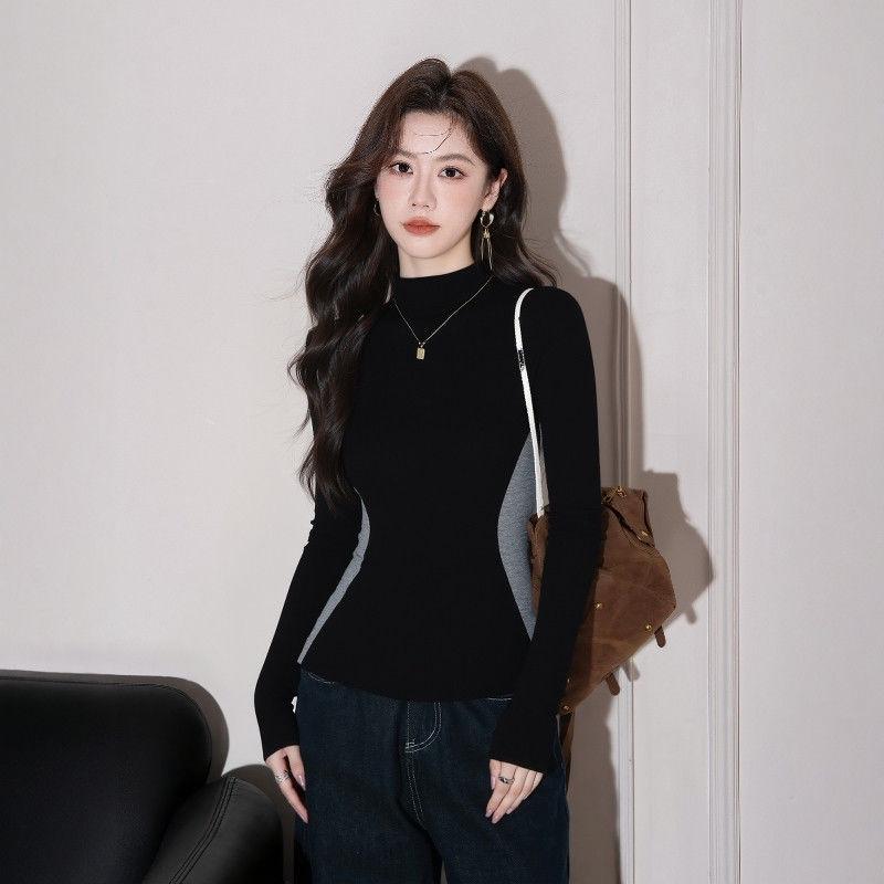 Autumn/Winter 2025 Women s Slim Fit Color Block T-Shirt with Half-High Collar and Waist-Cinched Design Medium
Autumn/Winter 2025 Women s Slim Fit Color Block T-Shirt with Half-High Collar and Waist-Cinched Design Medium