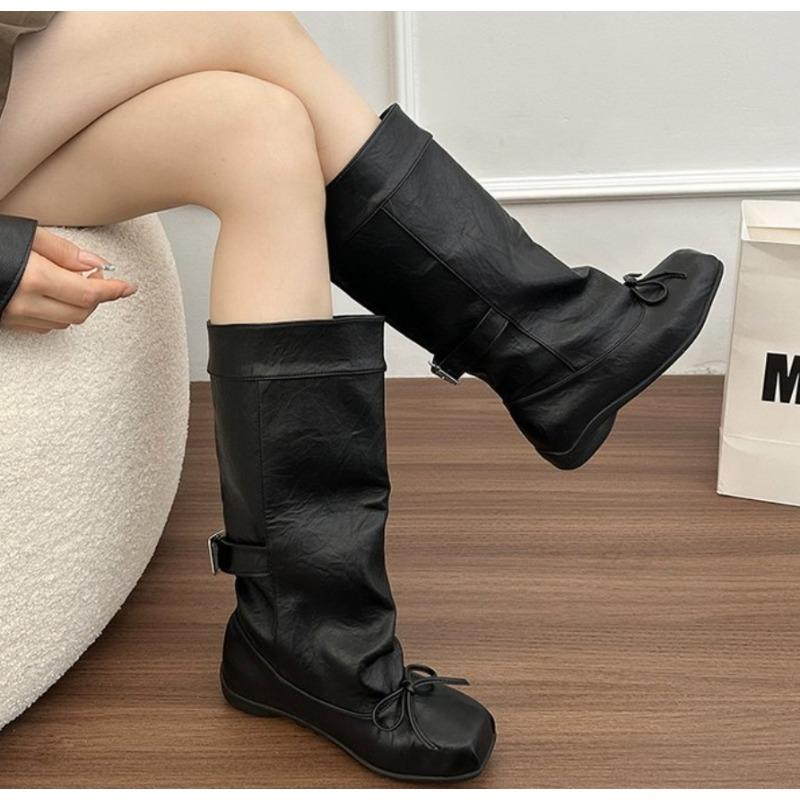 Fashion New Style Women s High Boots Round Toe Butterfly-Knot Decoration Solid Color Slip on Mary Jane Loose Mid-Calf Boots Female 35 чёрный
Fashion New Style Women s High Boots Round Toe Butterfly-Knot Decoration Solid Color Slip on Mary Jane Loose Mid-Calf Boots Female 35 чёрный