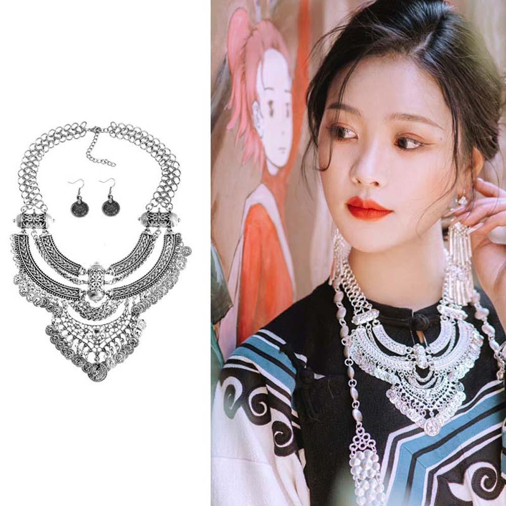3pcs/set Golden Vintage Necklace Earnail Set Bohemian Style Coin Tassel Necklace Wedding Style4
3pcs/set Golden Vintage Necklace Earnail Set Bohemian Style Coin Tassel Necklace Wedding Style4