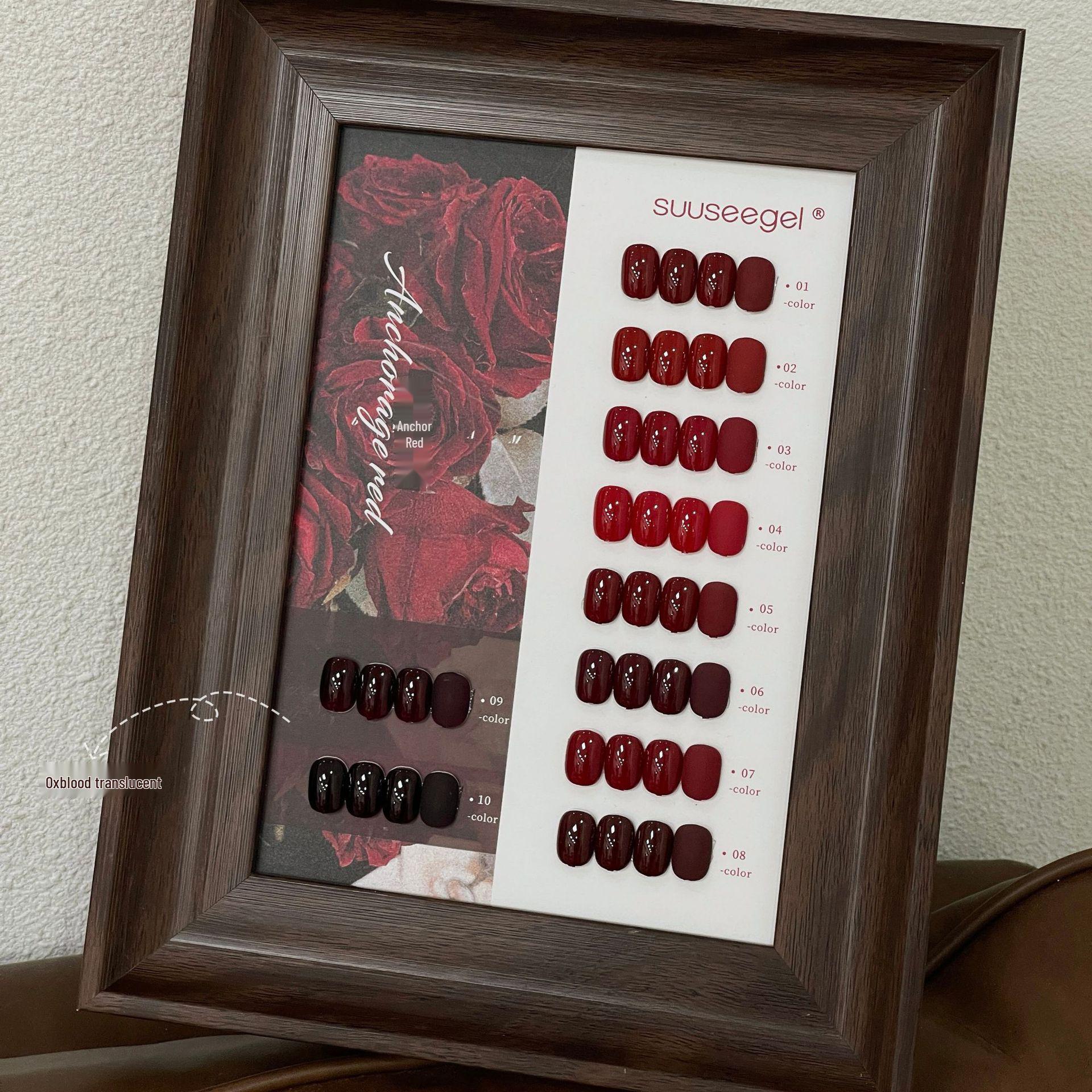 Набор гелей для ногтей Encore: 10 цветов в красных, вишневых и бордовых оттенках
Набор гелей для ногтей Encore: 10 цветов в красных, вишневых и бордовых оттенках