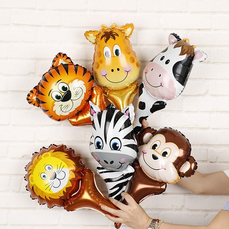 Handheld Animal Head Foil Balloons Tiger Lion Monkey Zebra Deer Cow Helium Balloon Birthday Party Decoration Safari Zoo
Handheld Animal Head Foil Balloons Tiger Lion Monkey Zebra Deer Cow Helium Balloon Birthday Party Decoration Safari Zoo